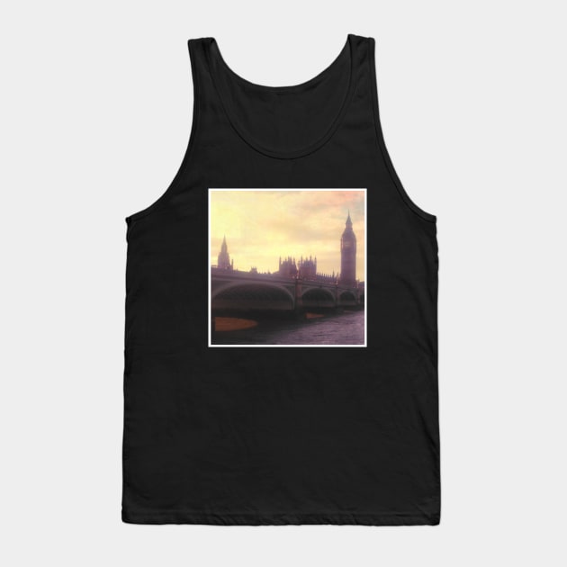 London City view London Skyline photography beautiful famous city purple pink aesthetic Tank Top by BoogieCreates